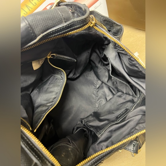 BURBERRY Black Smoke Check Nylon/Leather Hobo - Picture 10 of 16